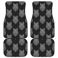 Native Tribal Wolf Pattern Print Front and Back Car Floor Mats