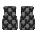 Native Tribal Wolf Pattern Print Front Car Floor Mats