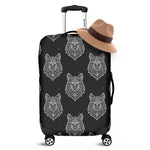 Native Tribal Wolf Pattern Print Luggage Cover
