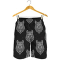 Native Tribal Wolf Pattern Print Men's Shorts