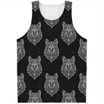 Native Tribal Wolf Pattern Print Men's Tank Top