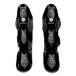 Native Tribal Wolf Pattern Print Muay Thai Shin Guard