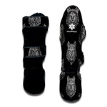 Native Tribal Wolf Pattern Print Muay Thai Shin Guard