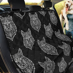 Native Tribal Wolf Pattern Print Pet Car Back Seat Cover