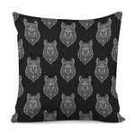 Native Tribal Wolf Pattern Print Pillow Cover