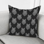 Native Tribal Wolf Pattern Print Pillow Cover