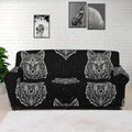 Native Tribal Wolf Pattern Print Sofa Cover