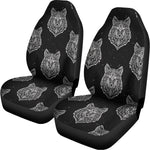 Native Tribal Wolf Pattern Print Universal Fit Car Seat Covers
