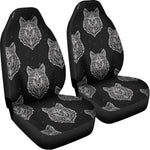 Native Tribal Wolf Pattern Print Universal Fit Car Seat Covers