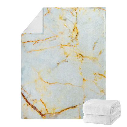 Natural Gold Marble Print Blanket