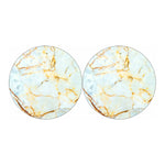 Natural Gold Marble Print Car Coasters