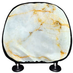 Natural Gold Marble Print Car Headrest Covers