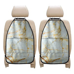 Natural Gold Marble Print Car Seat Organizers