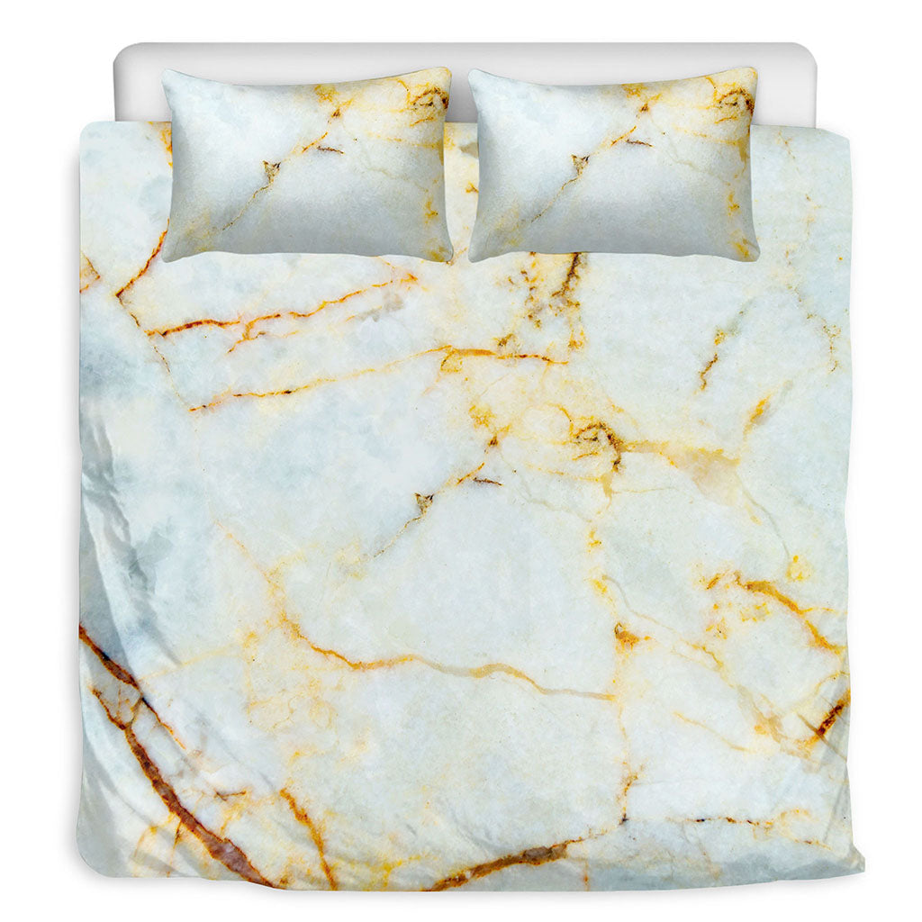 Natural Gold Marble Print Duvet Cover Bedding Set
