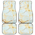 Natural Gold Marble Print Front and Back Car Floor Mats