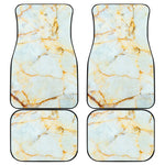 Natural Gold Marble Print Front and Back Car Floor Mats