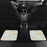 Natural Gold Marble Print Front and Back Car Floor Mats