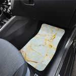 Natural Gold Marble Print Front and Back Car Floor Mats