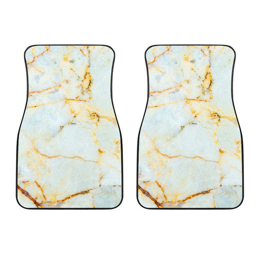 Natural Gold Marble Print Front Car Floor Mats