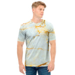 Natural Gold Marble Print Men's T-Shirt