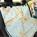 Natural Gold Marble Print Pet Car Back Seat Cover