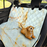 Natural Gold Marble Print Pet Car Back Seat Cover