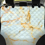 Natural Gold Marble Print Pet Car Back Seat Cover
