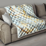 Natural Gold Marble Print Quilt
