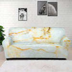 Natural Gold Marble Print Sofa Cover