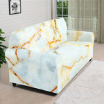 Natural Gold Marble Print Sofa Cover
