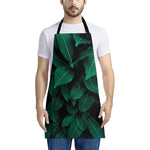 Natural Green Leaf Print Apron
