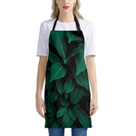Natural Green Leaf Print Apron