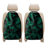 Natural Green Leaf Print Car Seat Organizers