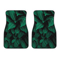 Natural Green Leaf Print Front Car Floor Mats