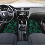 Natural Green Leaf Print Front Car Floor Mats