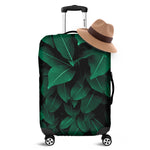 Natural Green Leaf Print Luggage Cover