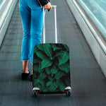 Natural Green Leaf Print Luggage Cover