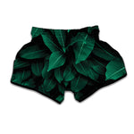 Natural Green Leaf Print Muay Thai Boxing Shorts