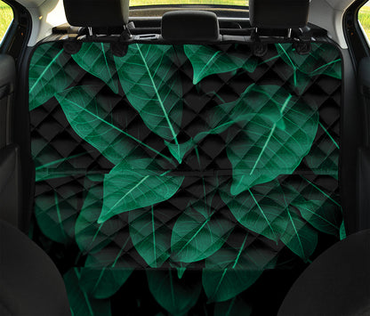 Natural Green Leaf Print Pet Car Back Seat Cover