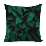 Natural Green Leaf Print Pillow Cover
