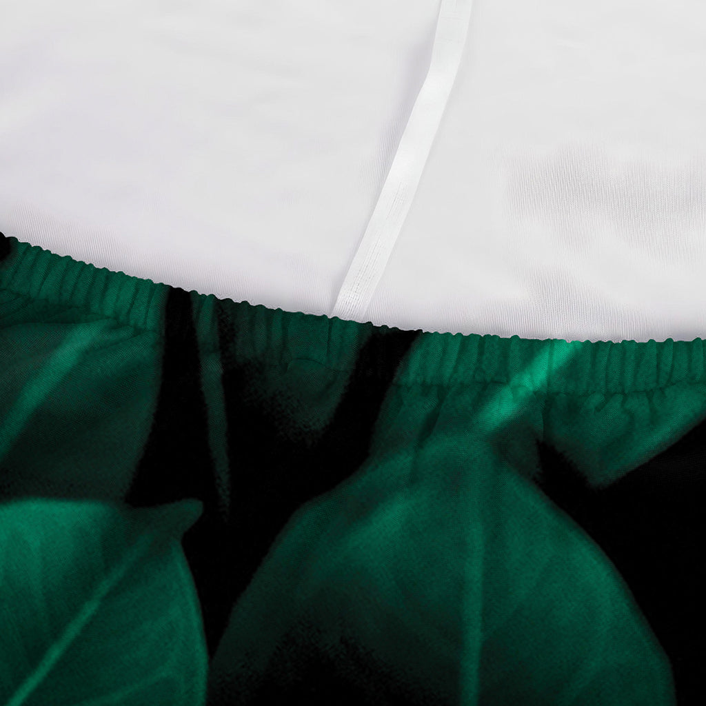 Natural Green Leaf Print Sofa Cover