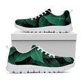 Natural Green Leaf Print White Running Shoes