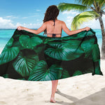 Natural Tropical Leaf Print Beach Sarong Wrap