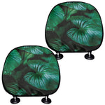 Natural Tropical Leaf Print Car Headrest Covers