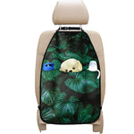 Natural Tropical Leaf Print Car Seat Organizers