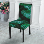 Natural Tropical Leaf Print Dining Chair Slipcover