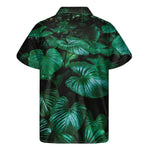 Natural Tropical Leaf Print Men's Short Sleeve Shirt