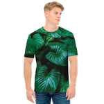 Natural Tropical Leaf Print Men's T-Shirt