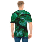 Natural Tropical Leaf Print Men's T-Shirt