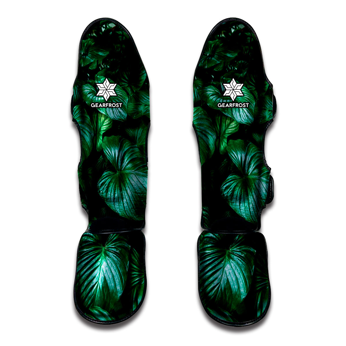 Natural Tropical Leaf Print Muay Thai Shin Guard